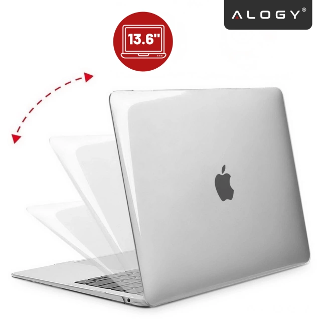 Etui Ochronne do Apple MacBook Air 13 13.6" M2 (2022) / M3 (2024) / M4 (2025), Smukłe i Przezroczyste, Alogy HardCase™ – Transparentne