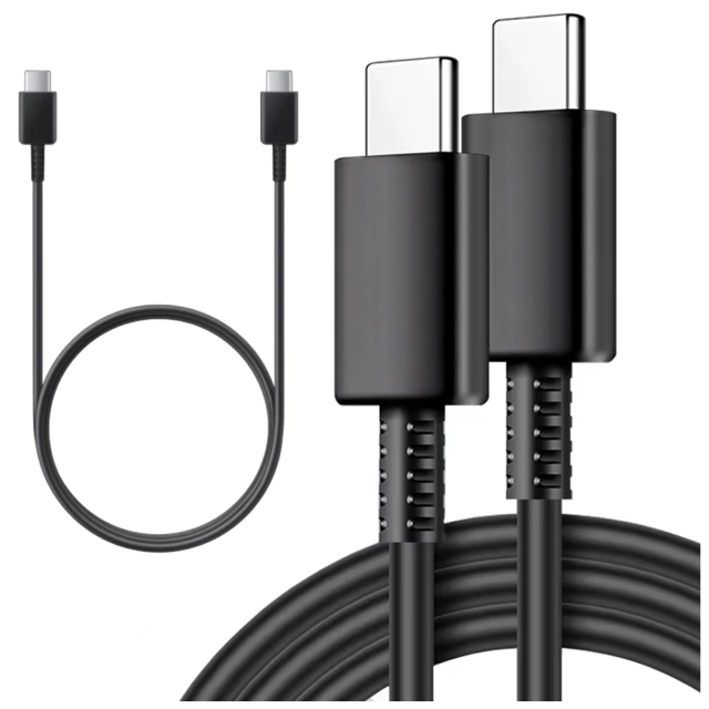 Oryginalny kabel Samsung USB-C do USB-C EP-DW767 do ładowania 1.8m 3A 25W / 45W Czarny