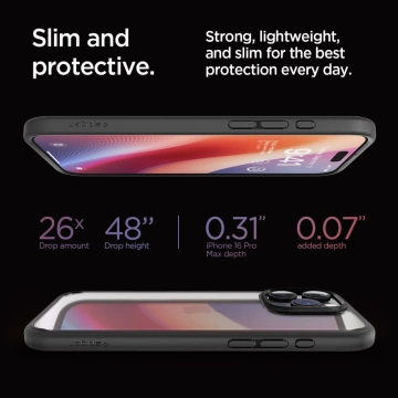 Etui Spigen Ultra Hybrid für Apple iPhone 16 Pro Max Mattschwarz
