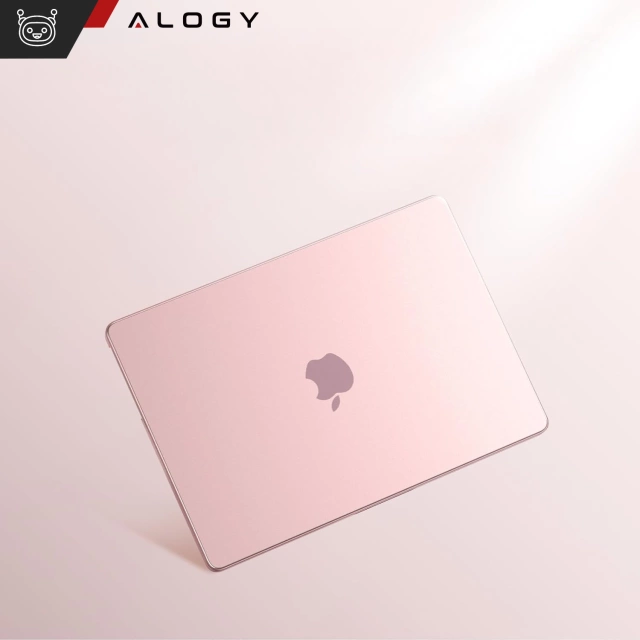 Etui do Apple Macbook Air 13.6 - M2/M3 2022/2023/2024/2025 Alogy AirGuard™ Elastyczna obudowa Matowa Przezroczysty Różowy