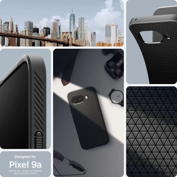 Google Pixel 9a Spigen Liquid Air Schwarze Schutzhülle