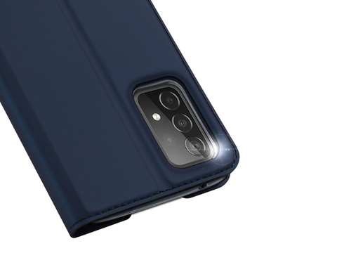 Etui ochronne z klapką Dux Ducis Skin skórzane do Samsung Galaxy A52 5G Granatowe