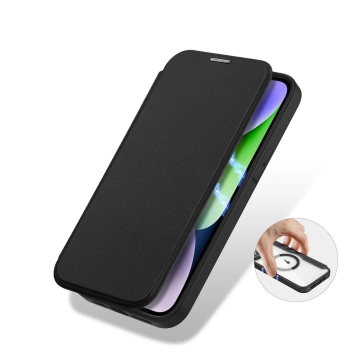 Dux Ducis Skin X Pro Case iPhone 14 Plus Magnetic MagSafe Flip Case Schwarz