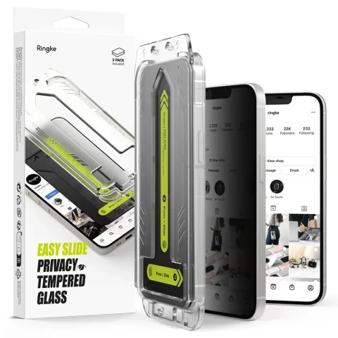 Szkło Prywatyzujące do iPhone 16e Ringke Easy Slide 2-Pack Privacy