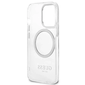 Etui Guess GUHMP13LHTRMS für iPhone 13 Pro / 13 6,1" Hartschale Metal Outline Magsafe