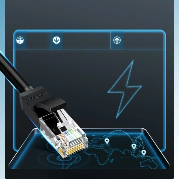 Kabel UGREEN Ethernet Patchkabel RJ45 Cat 6 UTP 1000Mbps 5m schwarz (20162)