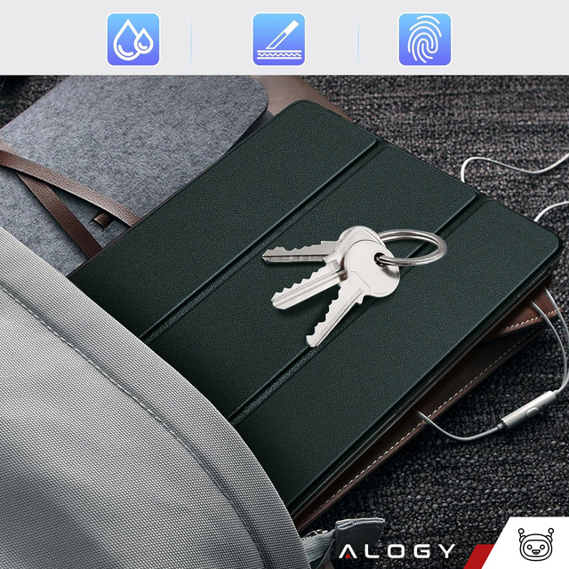 Etui do Lenovo Tab K11 / K11E 11” M11 10.95" TB330FU / TB330XU / TB331FC Book Case Cover z klapką obudowa futerał pokrowiec Alogy Zielone + Szkło + Rysik