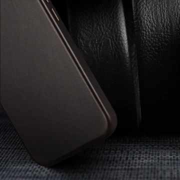 Dux Ducis Naples Case für iPhone 14 Pro Max Lederhülle (MagSafe-kompatibel) Dunkelbraun