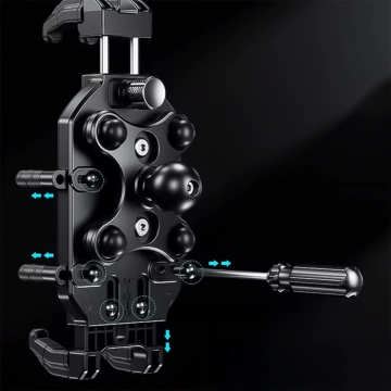 KEWIG M26-C1 Handyhalterung für Motorradlenker mit Anti-Schock-System für Motorrad, Quad, Roller, Schwarz