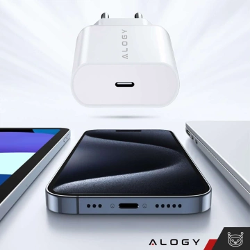 Schnelles 30-W-USB-C-Wandladegerät USB Typ C GaN PD für iPhone Alogy Cube Weiß