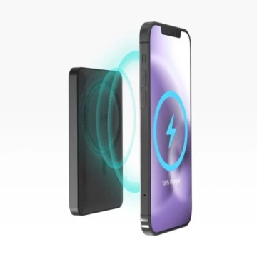 Mophie Snap Powerstation Juice Pack Mini - magnetische Powerbank kompatibel mit MagSafe 5000mAh USB-C (schwarz)