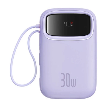 Baseus QPow 2 Powerbank 10000 mAh 30 W 2xUSB-C Lila