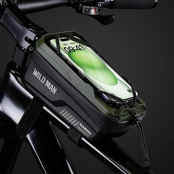 Torba rowerowa na ramę WILDMAN GX200 2L Piaskowa Uchwyt na telefon