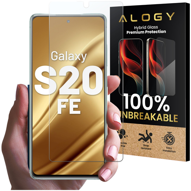 Szkło "NIETŁUKĄCE" do Samsung Galaxy S20 FE na ekran hybrydowe Alogy Flexi Glass 9H Case Friendly płaskie na ekran