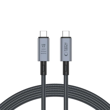 Kabel UltraBoost Max USB 4.0 8k 40Gbps Type-C Cable PD240W 200cm Szary