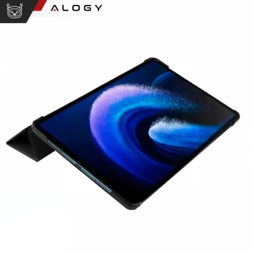 Glashülle für Xiaomi Mi Pad 6 / 6 Pro 11" 2023 Tablet-Hülle Alogy Book Cover Case Schwarz Stylus Free
