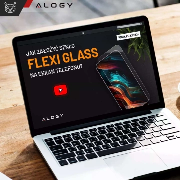„BRAPPROOF“-Glas für Apple iPhone 16 Hybrid: Alogy Flexi Full Glass 9H, flach für den gesamten Bildschirm