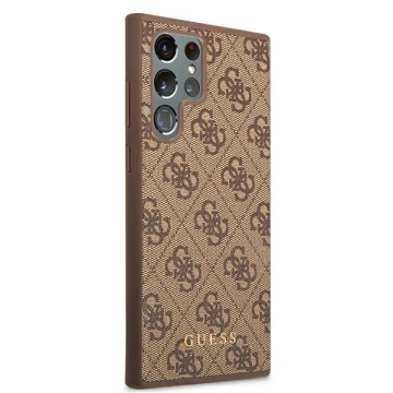 Etui Guess GUHCS22LG4GFBR für Galaxy S22 Ultra S908 Hartschale 4G Metal Gold Logo