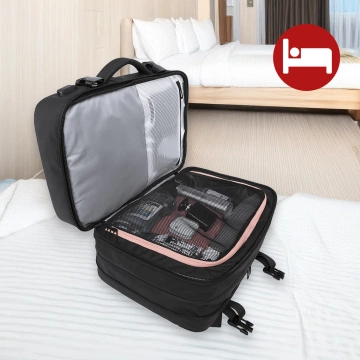 Reiserucksack Bange BackPack Business erweiterbarer Rucksack Geräumige Tasche für 17,3-Zoll-Laptop mit USB-Anschluss Schwarz