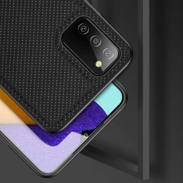 Dux Ducis Fino Hülle Cover mit Nylonmaterial bezogen Samsung Galaxy A03s schwarz