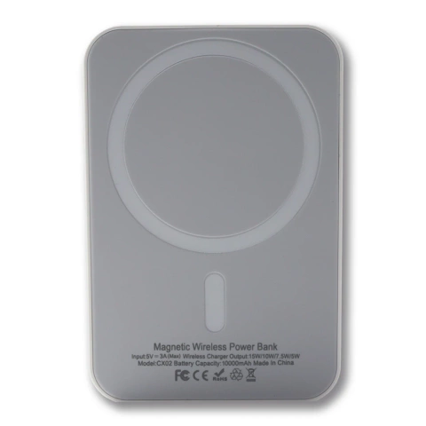 Ecobox Power Bank Bezprzewodowy MagSafe Biały 10000 mAh