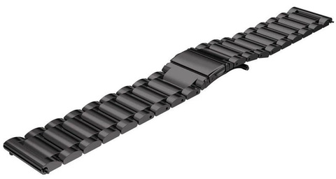 Edelstahl Alogy Armband Edelstahl für Smartwatch 22mm Schwarz