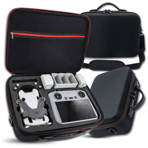 Pokrowiec walizka do drona DJI Mini 4 Pro / DJI Mini 3 Pro / Mini 3 sztywny kuferek etui twarde z paskiem Hard Case Alogy Czarny