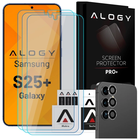 Alogy Glass Pack 3x Gehärtetes Glas für den Bildschirm 9h Glas für das Objektiv für Apple iPhone 14 Pro