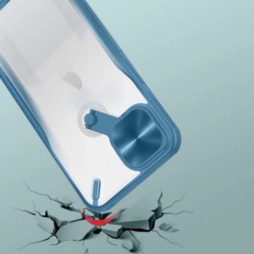 Nillkin Cyclops Case Strapazierfähige Hülle mit Kameraabdeckung und faltbarem Ständer für iPhone 13 schwarz