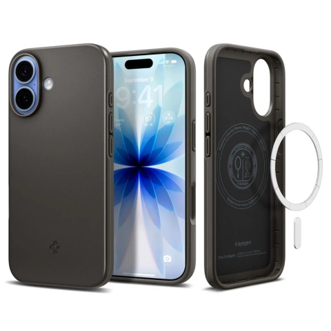 Etui do iPhone 17 Spigen Thin Fit Mag MagSafe Gunmetal