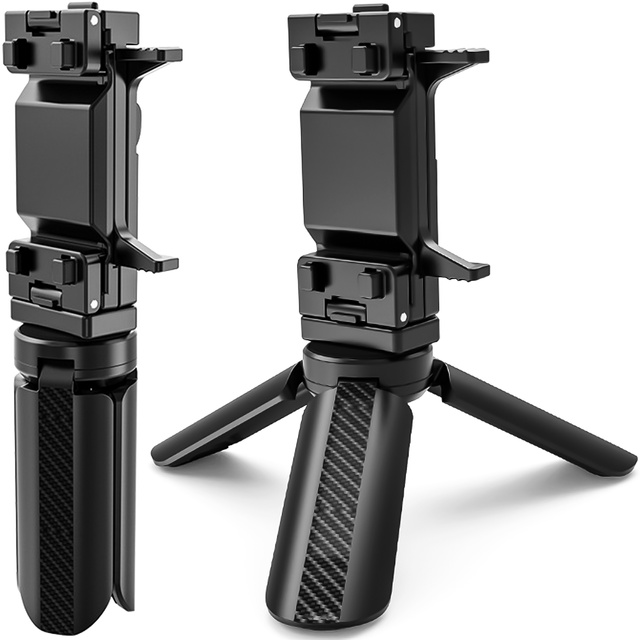 Uchwyt mini statyw na telefon aparat stojak podstawka regulowany obrotowy 360 Tripod selfie do zdjęć Alogy Czarny