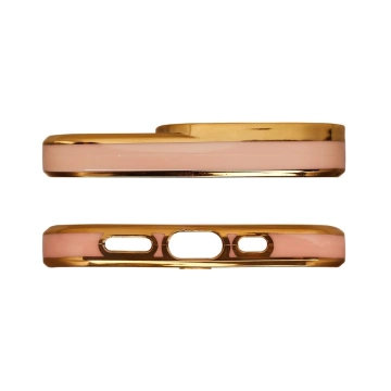 Fashion Case Hülle für Samsung Galaxy A12 5G Gold Frame Gel Cover Gold