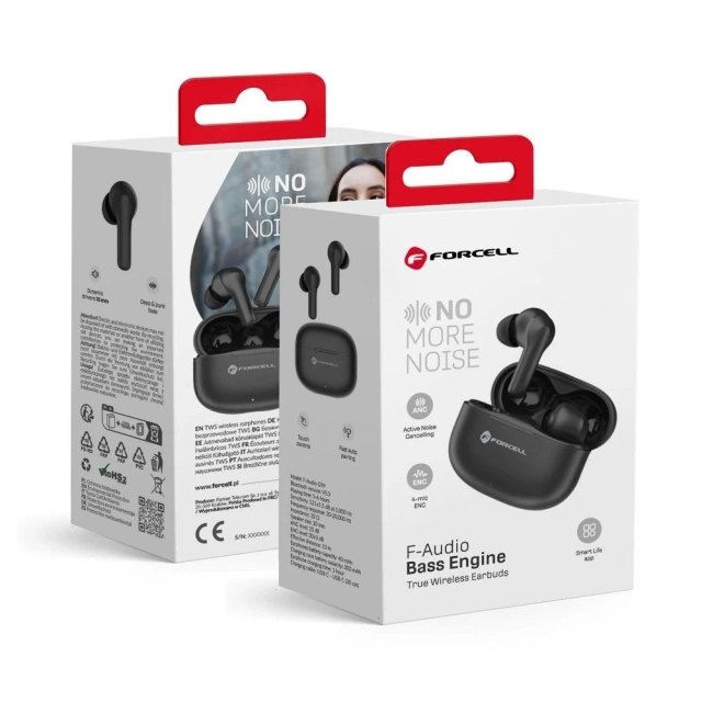 Słuchawki Bezprzewodowe FORCELL F-AUDIO Bass Engine bluetooth TWS ANC + ENC