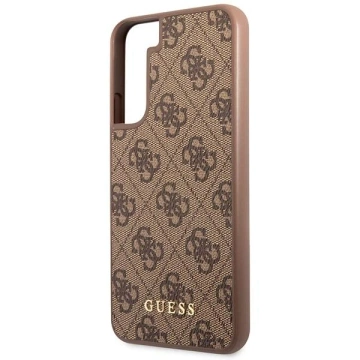 Etui Guess GUHCS23SG4GFBR do Samsung Galaxy S23 S911 brązowy/brown hard case 4G Metal Gold Logo