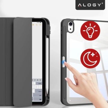 Etui Ochronne do Apple iPad 10.9" 10 Gen 2022 / iPad 11" A16 11 Gen 2025 Hybrydowe z Miejscem na Rysik, Składana Okładka z Funkcją Podstawki 2w1, Alogy HybridBook™ Case – Czarne