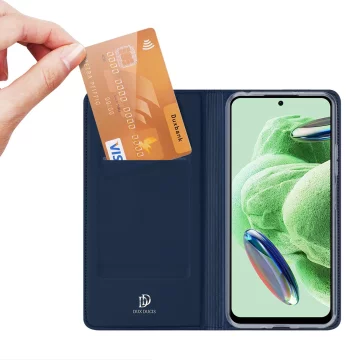 Dux Ducis Skin Pro Hülle für Xiaomi Redmi Note 12 Pro Flip Card Wallet Stand Blau