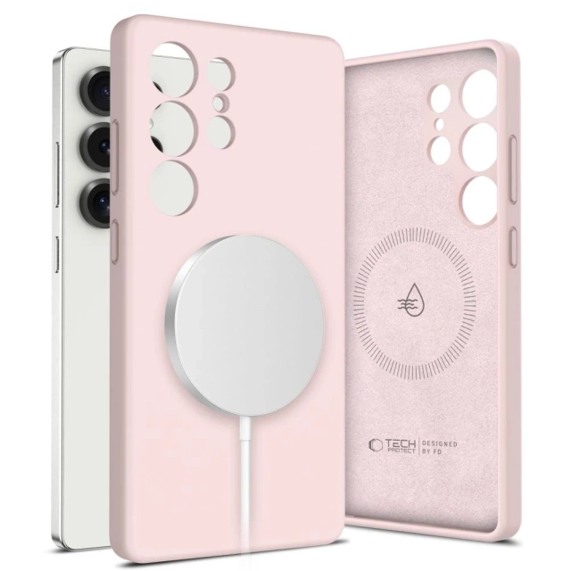 Etui do Samsung Galaxy S25 Ultra Tech-Protect Liquid Silicone MagSafe Pink Pearl