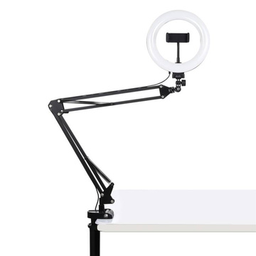 Puluz Ringlampe / Schreibtischständer mit LED-Clip 20 cm Vlog / Stream für Telefon PKT3089B