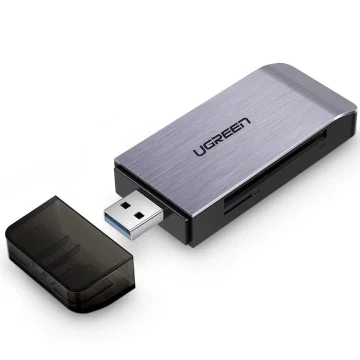 UGREEN SD / micro SD / CF / MS Kartenleser für USB 3.0 grau (50541)