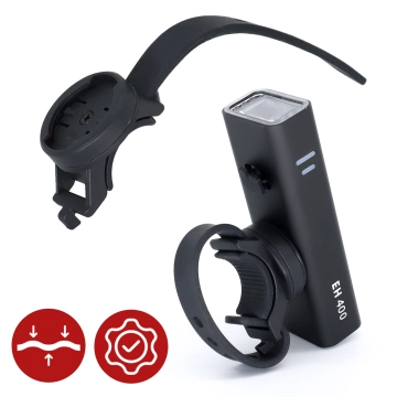 EH 400 LED-Fahrradfrontlicht, einstellbare 400 Lumen, 2000 mAh, wasserdicht, schwarz