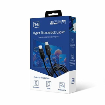 3MK Hyper ThunderBolt Kabel USB-C/USB-C 1 m 240 W 5 A