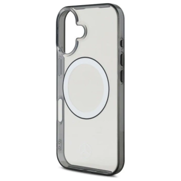 Etui Mercedes für iPhone 16 6,1" MagSafe Transparent Hardcase Gedrucktes Logo