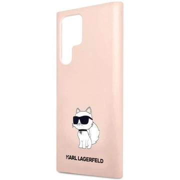 Karl Lagerfeld KLHCS23LSNCHBCP für Samsung Galaxy S23 Ultra S918 Hardcase Silikon Choupette pink/pink