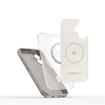 Etui Tech-Protect Liquid Silicone MagSafe iPhone 16e Stone Grey