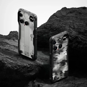 Etui Ringke Fusion X Camo Black do Nothing Phone 3, pancerne