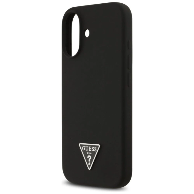 Etui Guess Hardcase Silicone Triangle Logo MagSafe do iPhone 17 czarne