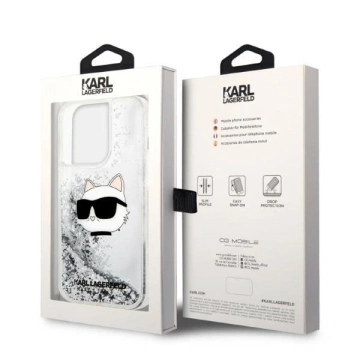 Etui Karl Lagerfeld KLHCP14XLNCHCS für iPhone 14 Pro Max 6,7" Hardcase Glitter Choupette Head srebrny/silver
