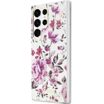 Etui Guess GUHCS23LHCFWST für Samsung Galaxy S23 Ultra S918 biały/white Hardcase Flower Collection