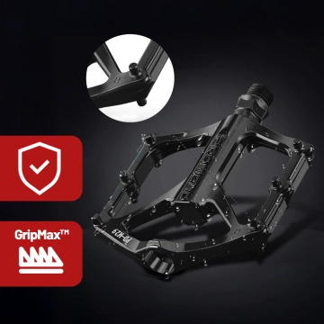 Plattform-Fahrradpedale für MTB-Fahrräder, Aluminium 9/16" Schwarzes Aluminium-Set [2 Stk.]