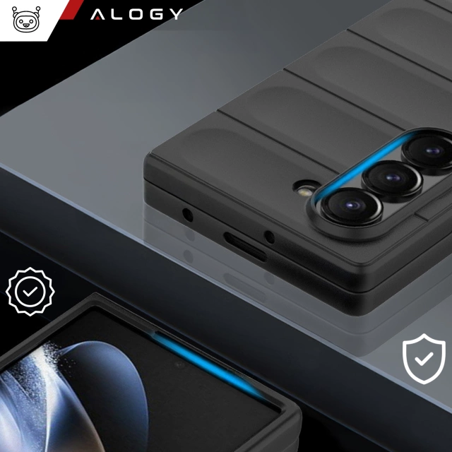 Etui ochronne na telefon MagicShield obudowa plecki case do Samsung Galaxy Z Fold 6 Czarne